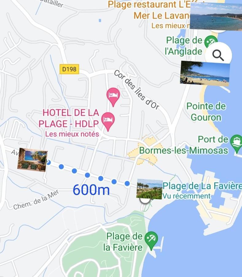 Le Studio Tahiti 4 Pers 600M De La Plage La Faviere Bormes-les-Mimosas Exterior photo